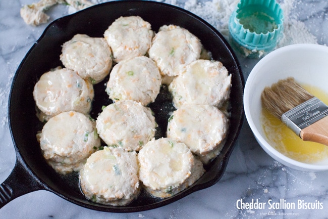 Cheddar Scallion Biscuits from thelittlekitchen.net