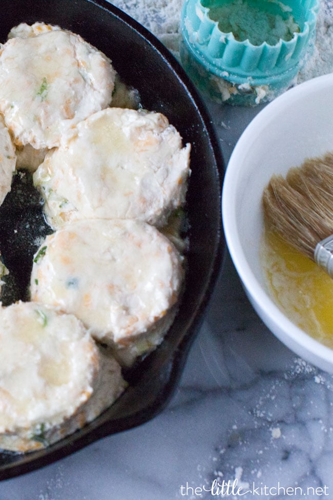 Cheddar Scallion Biscuits from thelittlekitchen.net