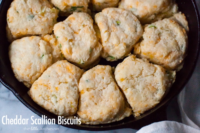 Cheddar Scallion Biscuits from thelittlekitchen.net