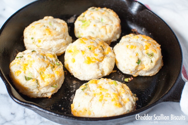 Cheddar Scallion Biscuits from thelittlekitchen.net