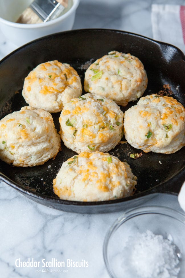 Cheddar Scallion Biscuits from thelittlekitchen.net