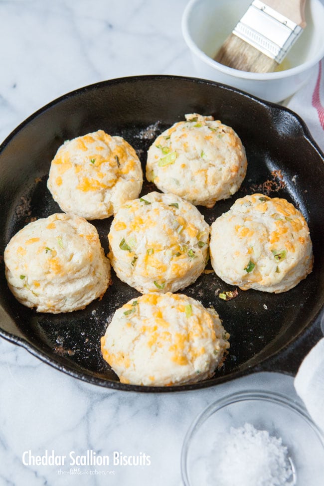 Cheddar Scallion Biscuits from thelittlekitchen.net