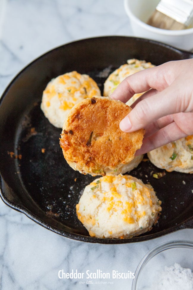 Cheddar Scallion Biscuits from thelittlekitchen.net