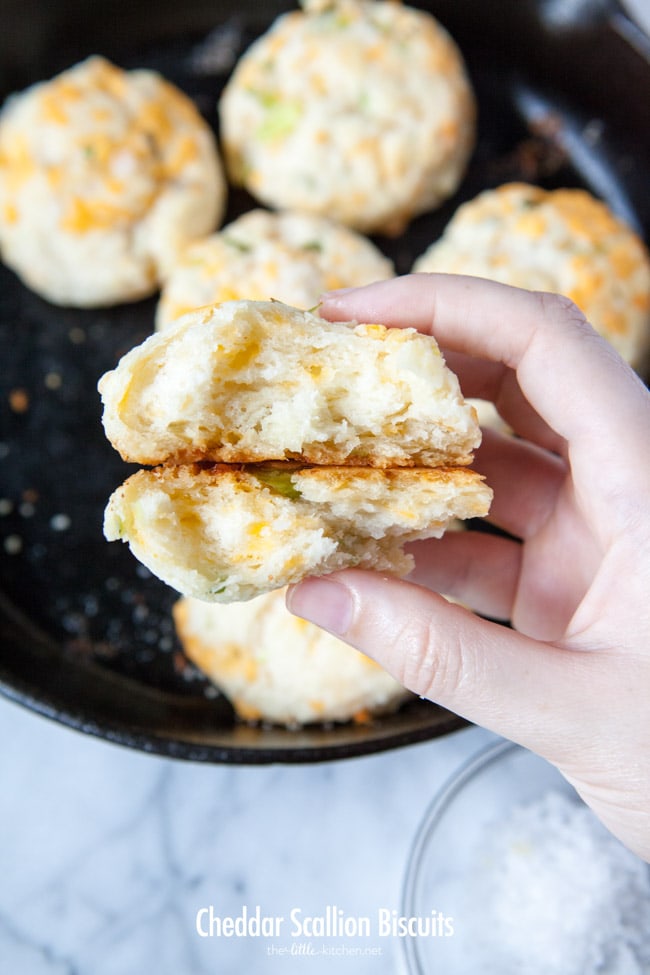 Cheddar Scallion Biscuits from thelittlekitchen.net