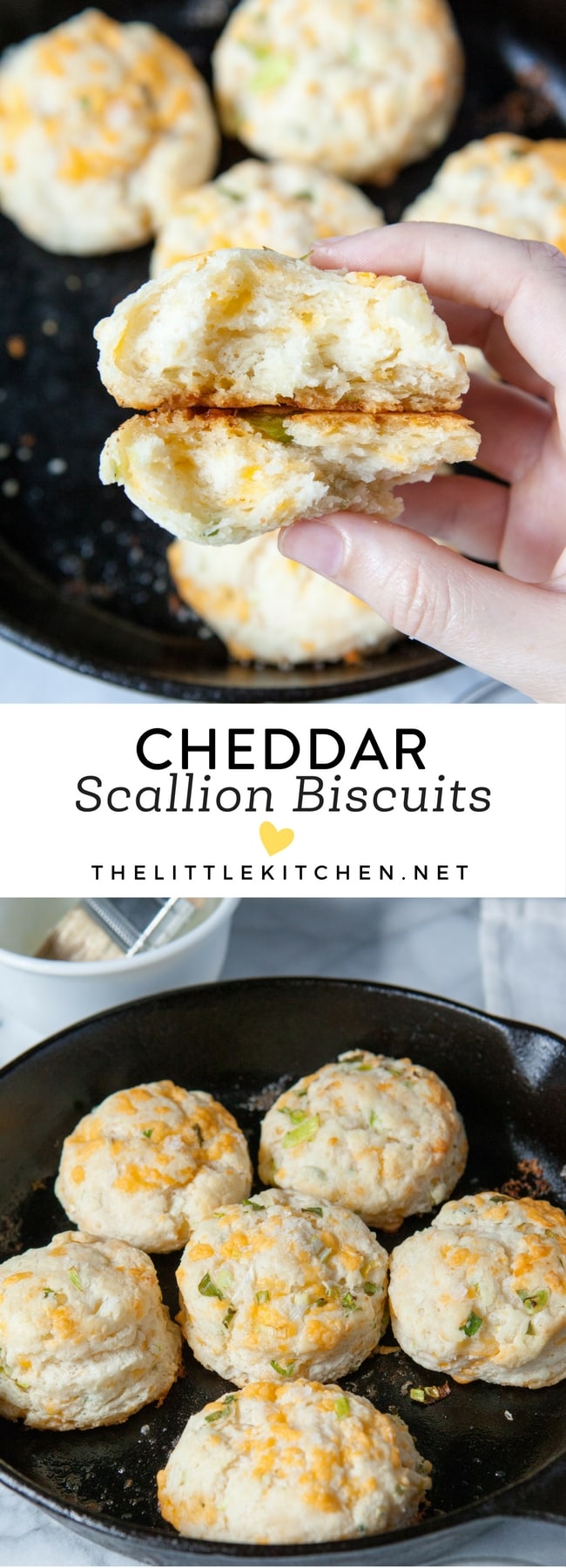 Cheddar Scallion Biscuits from thelittlekitchen.net