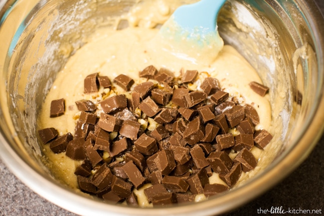 Milk Chocolate Walnut Blondies from thelittlekitchen.net