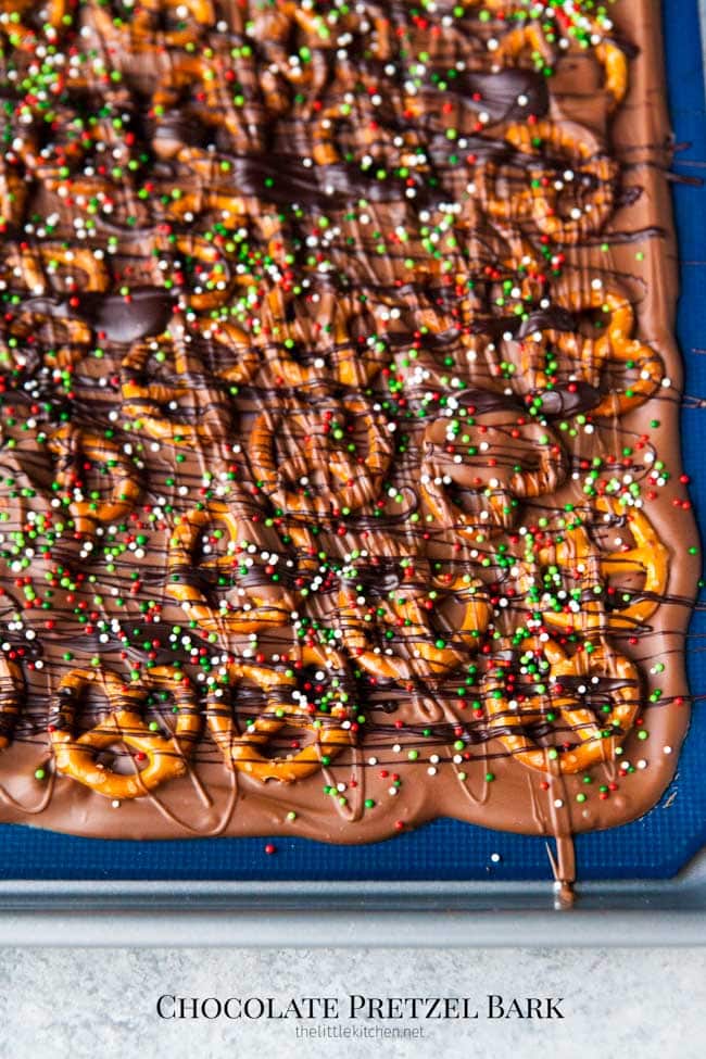 Chocolate Pretzel Bark from thelittlekitchen.net