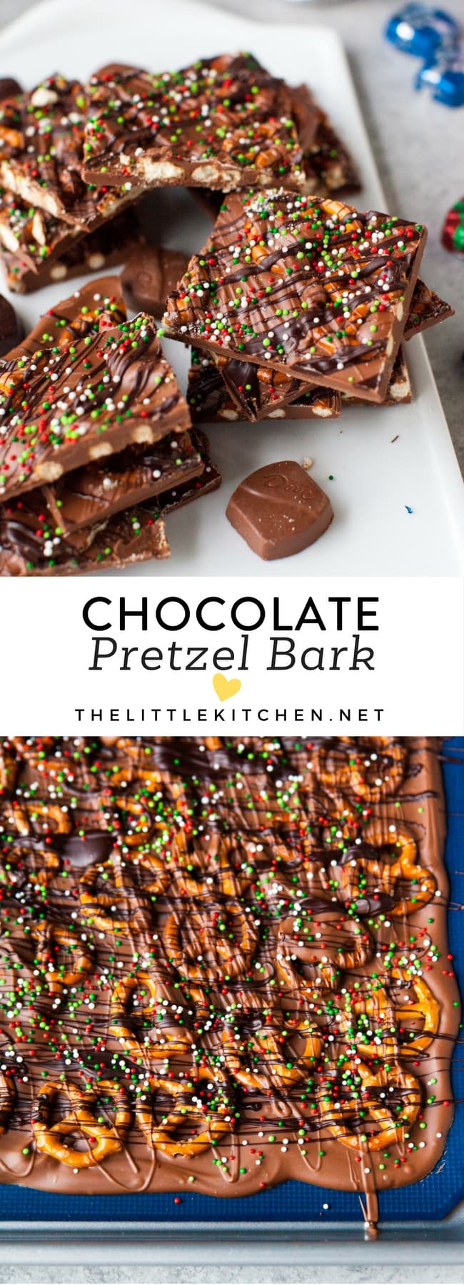 Chocolate Pretzel Bark from thelittlekitchen.net