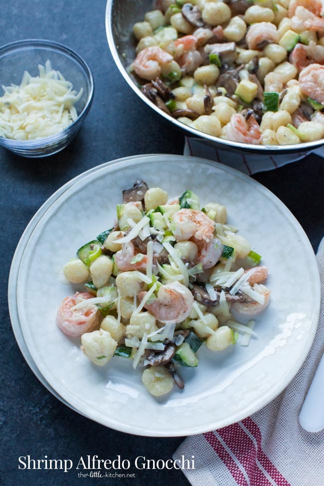 Shrimp Alfredo Gnocchi from thelittlekitchen.net