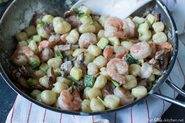 Shrimp Alfredo Gnocchi from thelittlekitchen.net