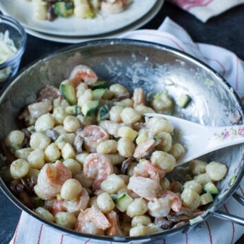 Shrimp Alfredo Gnocchi from littlekitchen.net