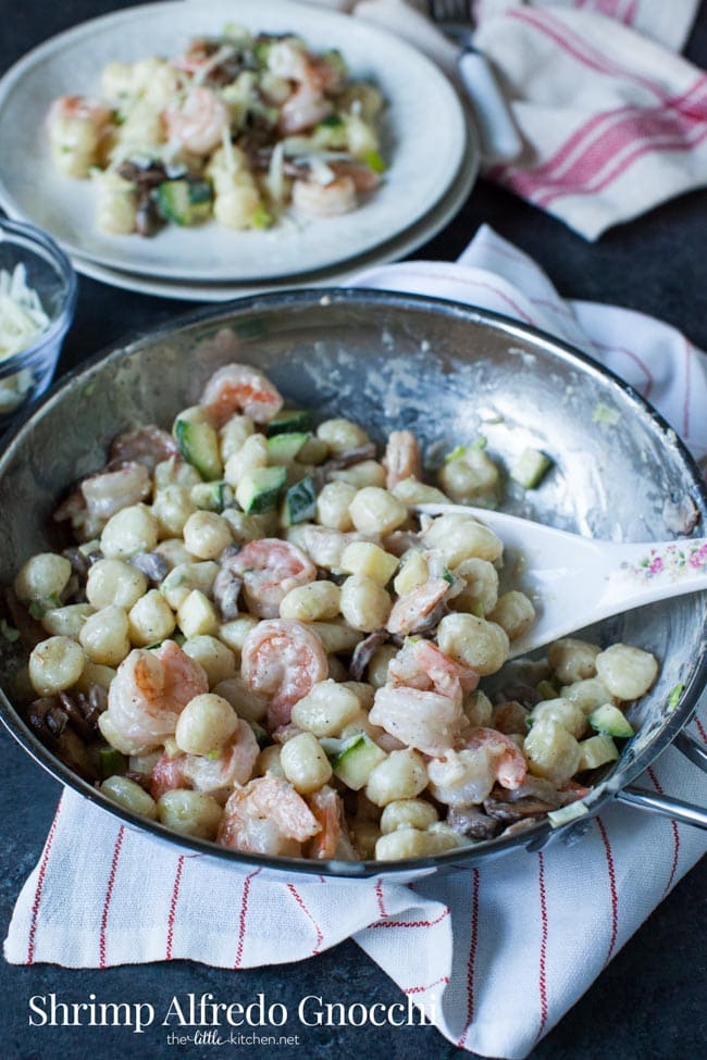 Shrimp Alfredo Gnocchi from thelittlekitchen.net