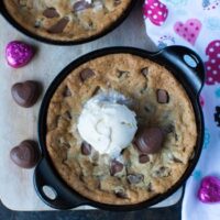 Chocolate Chunk Skillet Cookies from thelittlekitchen.net