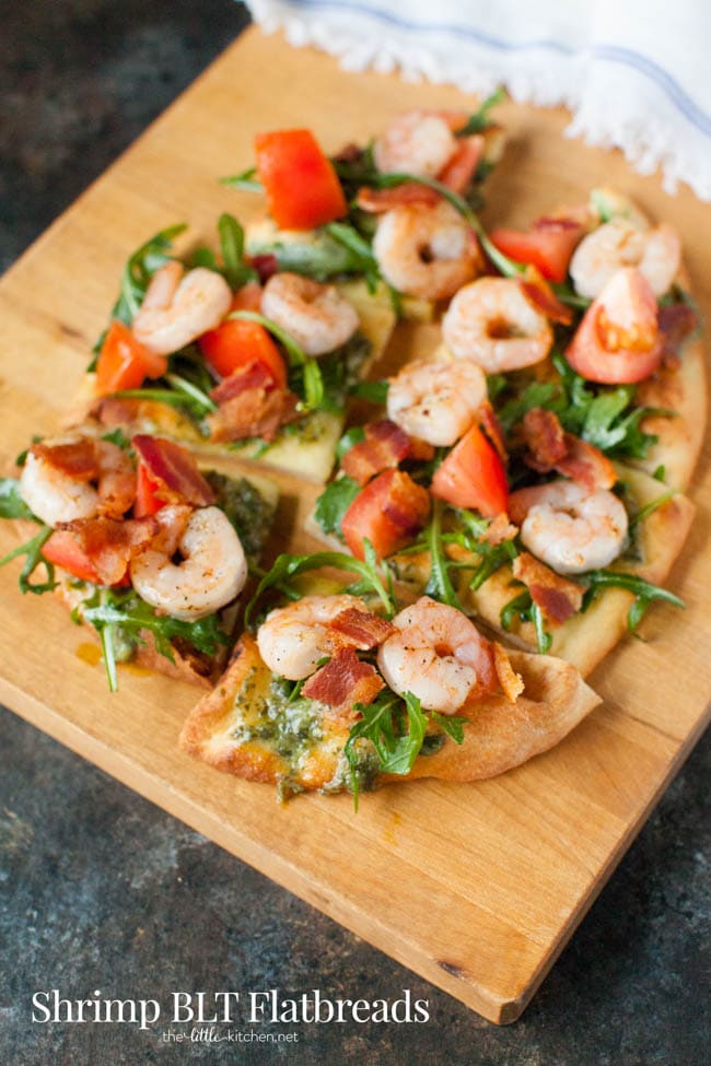 BLT Shrimp Flatbreads from thelittlekitchen.net