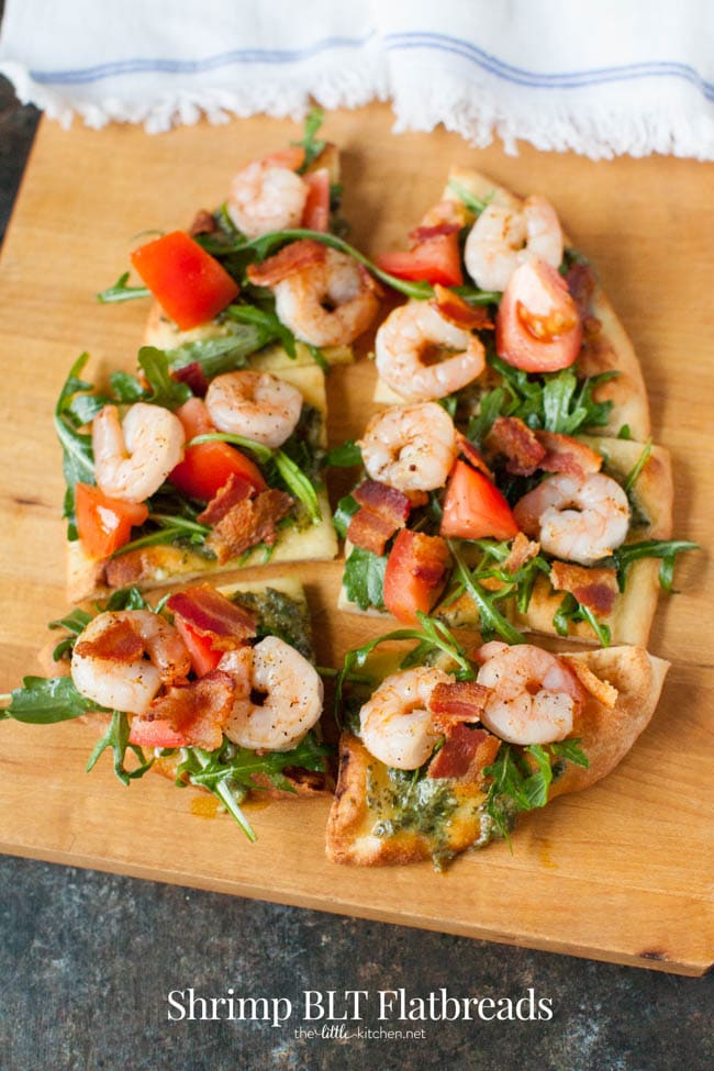 BLT Shrimp Flatbreads from thelittlekitchen.net