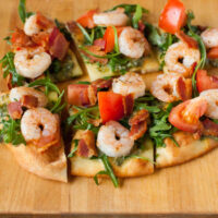 BLT Shrimp Flatbreads from thelittlekitchen.net