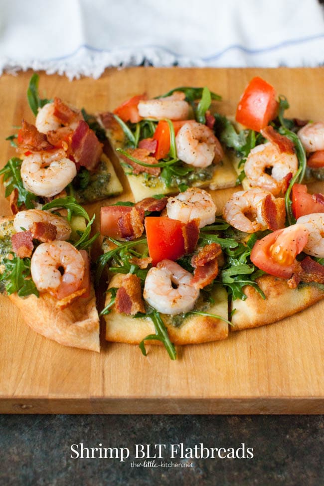 BLT Shrimp Flatbreads from thelittlekitchen.net