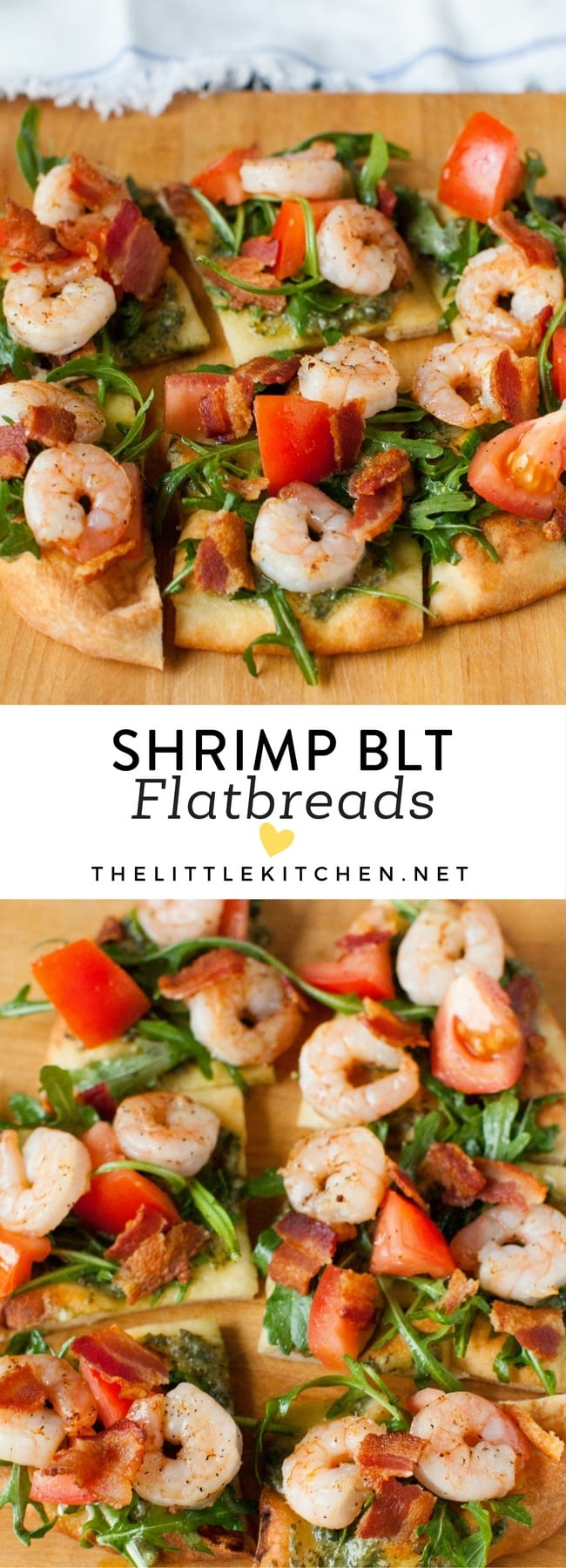 BLT Shrimp Flatbreads from thelittlekitchen.net