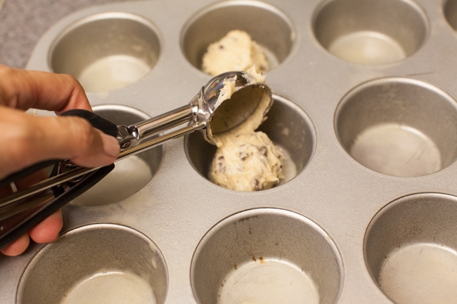 Chocolate Chip Cookie Cups with Unicorn Frosting from thelittlekitchen.net