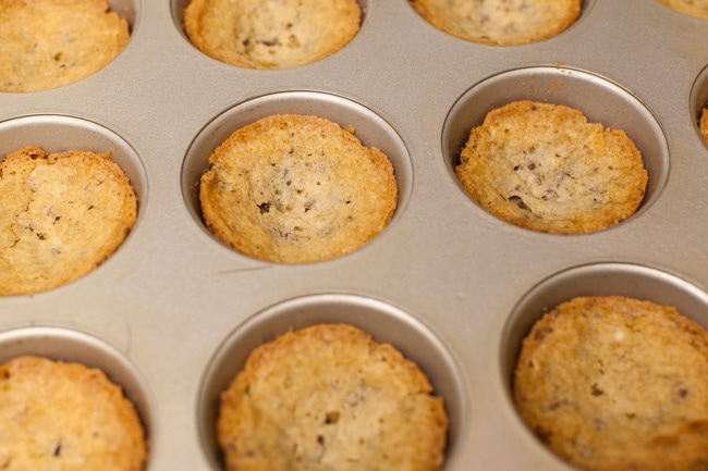 Chocolate Chip Cookie Cups with Unicorn Frosting from thelittlekitchen.net