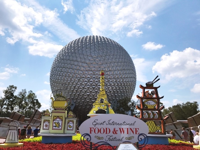 Walt Disney World trip Epcot Food and Wine sign