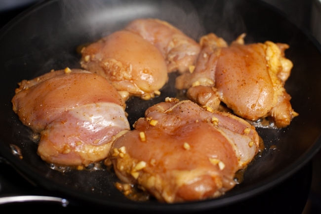 One Pot Soy-Glazed Chicken with Cilantro Lime Rice from thelittlekitchen.net