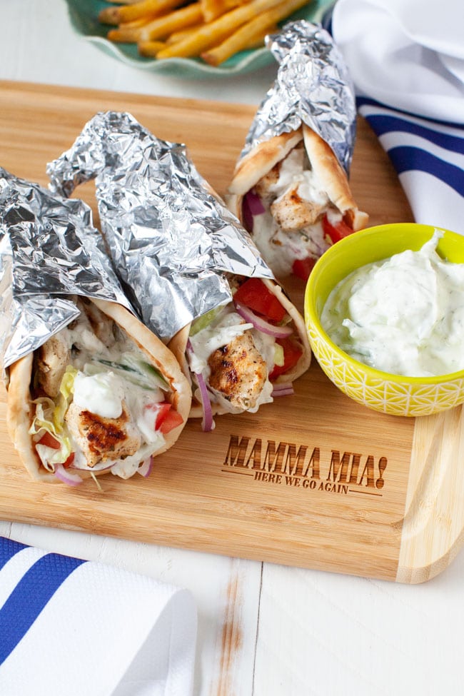 Grilled Chicken Gyros from thelittlekitchen.net