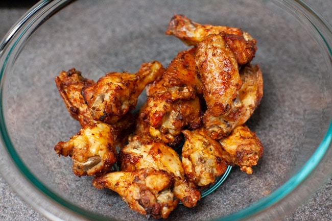 Buffalo Air Fryer Chicken Wings from thelittlekitchen.net