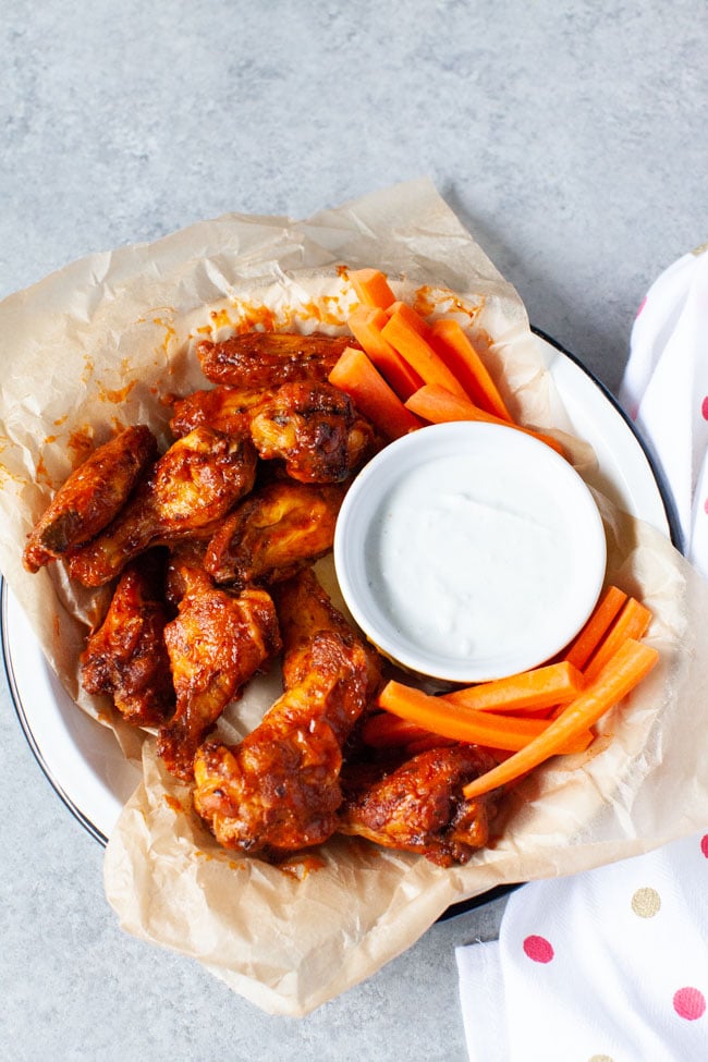 Buffalo Air Fryer Chicken Wings from thelittlekitchen.net