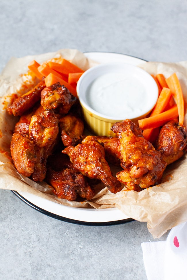 Buffalo Air Fryer Chicken Wings from thelittlekitchen.net