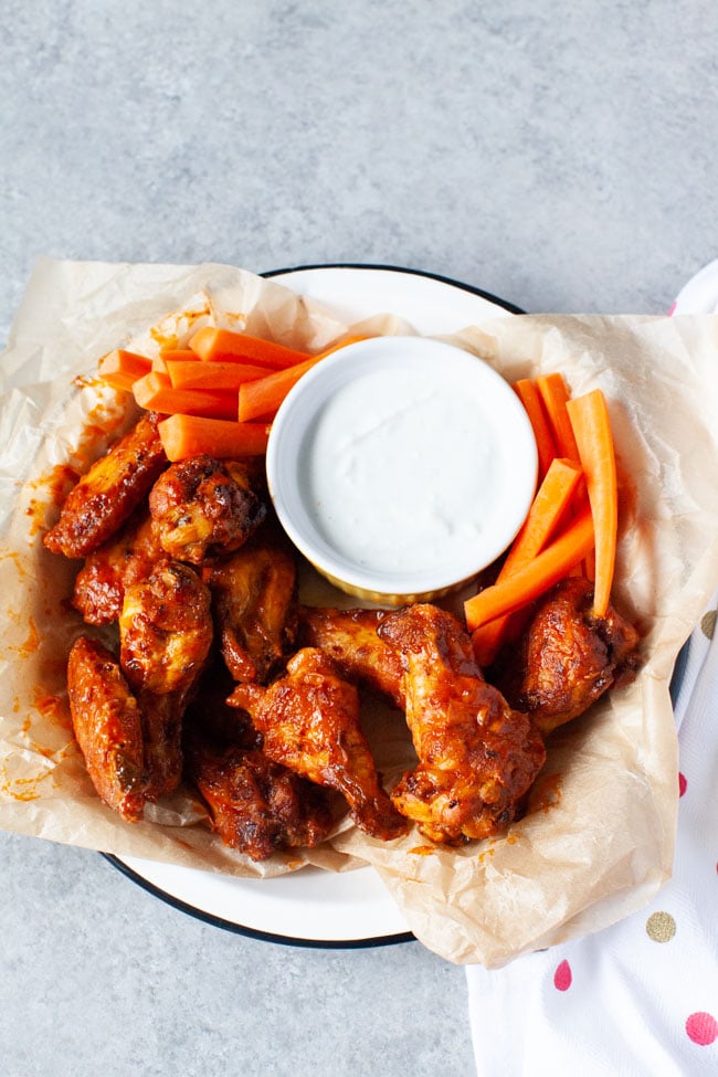 Buffalo Air Fryer Chicken Wings from thelittlekitchen.net