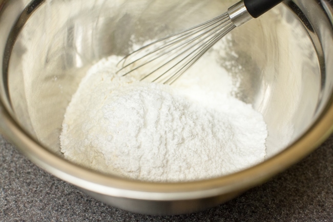 Whisking dry mixture for Sugar Pie crust