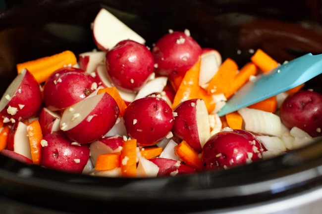 Crockpot Chicken and Potatoes from thelittlekitchen.net