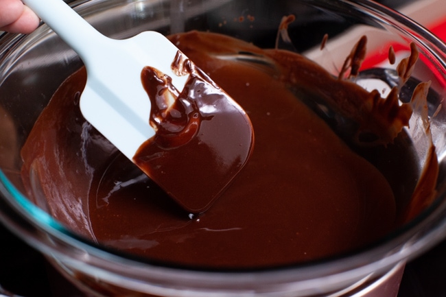 melted chocolate in a bowl