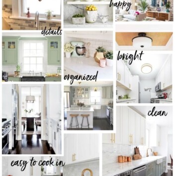 collage of images for The Little Kitchen remodel