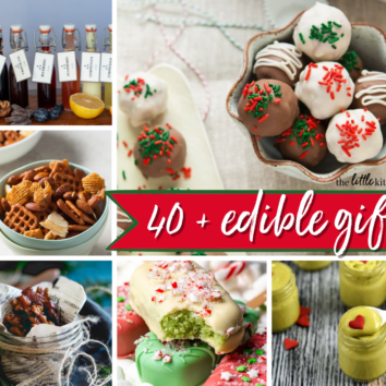 collage of edible gifts