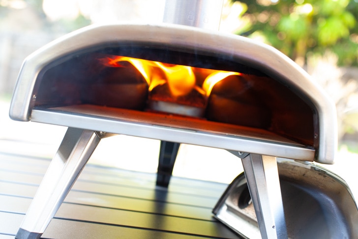 Ooni pizza oven on a table